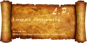 Lengyel Petronella névjegykártya