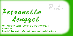 petronella lengyel business card
